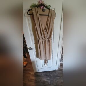 Bebe size XL beautiful gold sparkly dress. Fancy